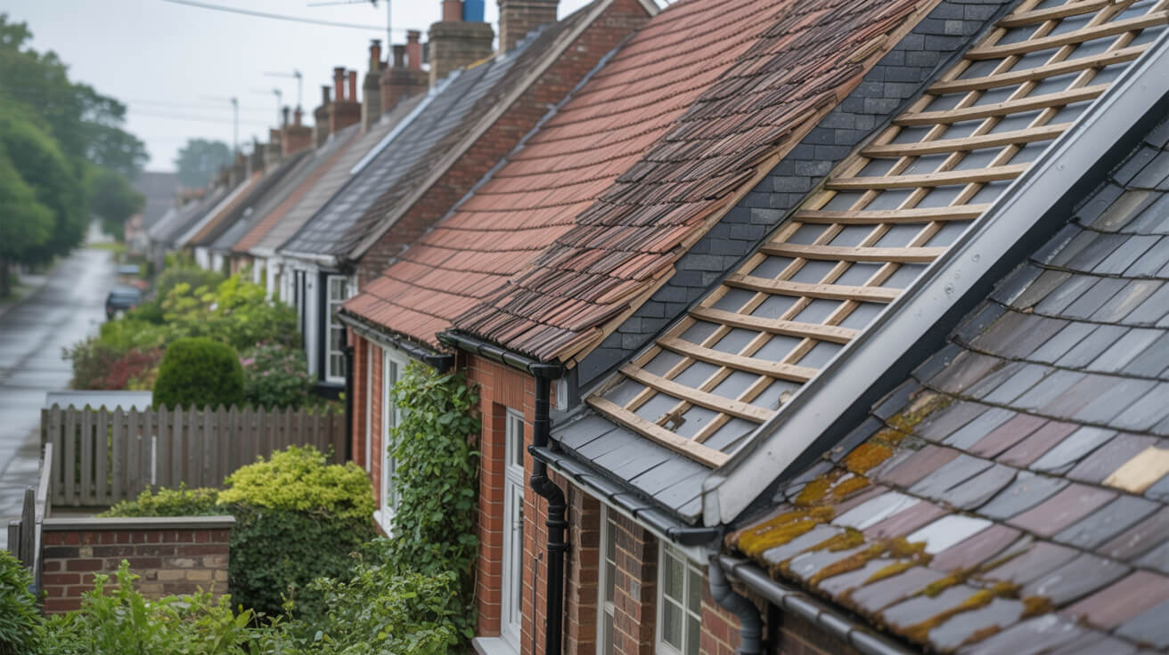 Attractive UK house with a well-maintained roof